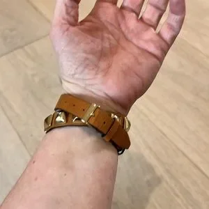 Rebecca Minkoff Tan Leather Studded Bracelet Watch Rebecca Minkoff Tan Leather Studded Bracelet Watch main image 3